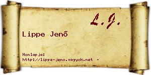 Lippe Jenő névjegykártya